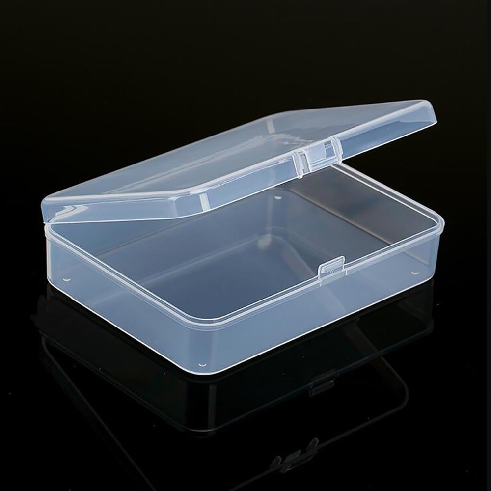 Rectangular Clear Plastic Organizer Storage Box Containers (4.45 x 3.31 x 1.1...
