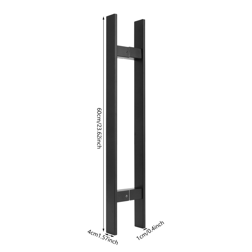 Stainless Steel Double Sided Push Pull Door Handle, H-shaped Door Pull Handle