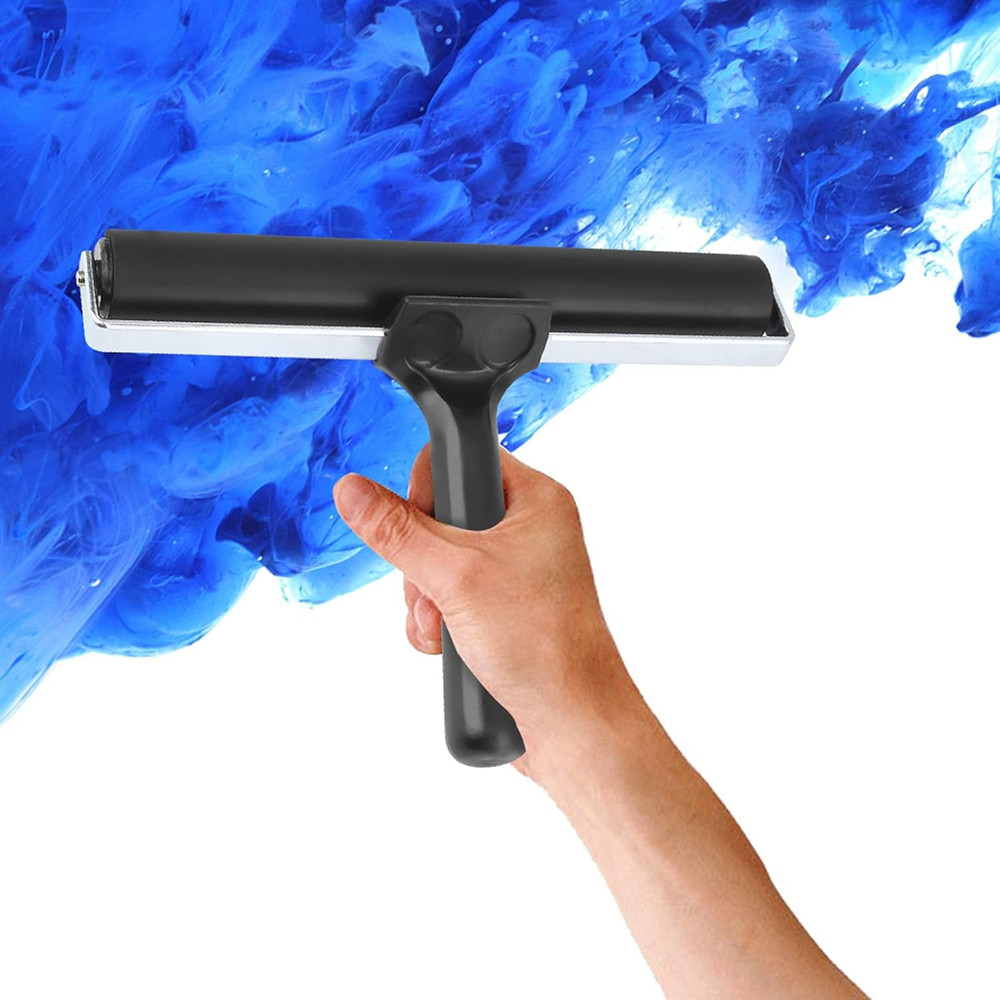 7.9In Paint Roller Rubber Roller, Brayer Rollers for Crafting, Hand Roller Silen