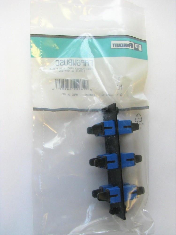 Panduit FAP6WBUSC Panel 6 SC Simplex Adapters Multimode/MM Blue