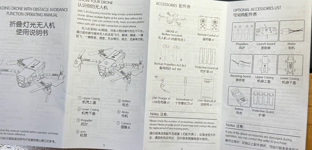 Mini ELF • Folding 4k HD Drone Set w/Case • Camera + Obstacle Avoid • Ships Free