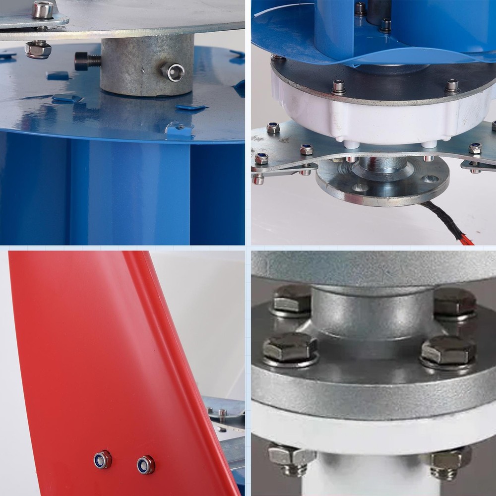 3000W Vertical Axis Wind Turbine Generator AC 12V Controller Home Windmill Kit--