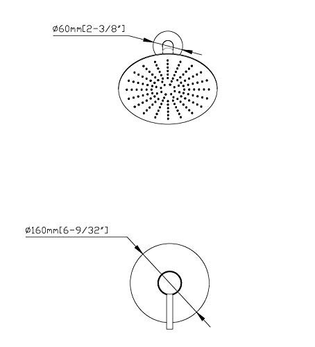 sumerain Black Shower Faucet, Matte Solid Brass Valve,