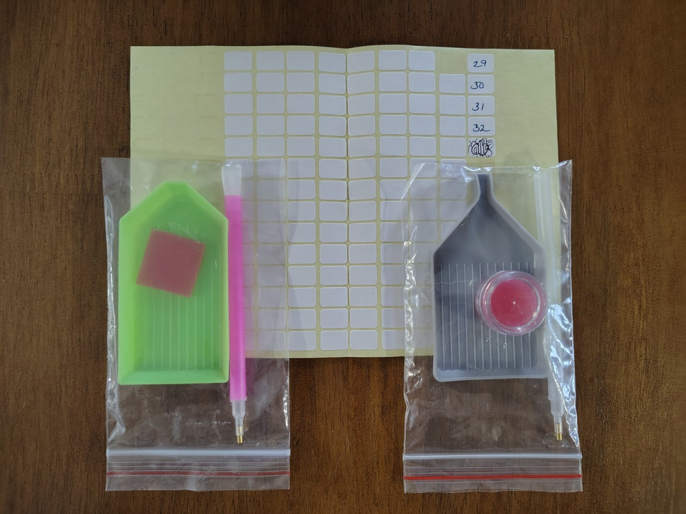 Diamond Painting Lot with Light Pad