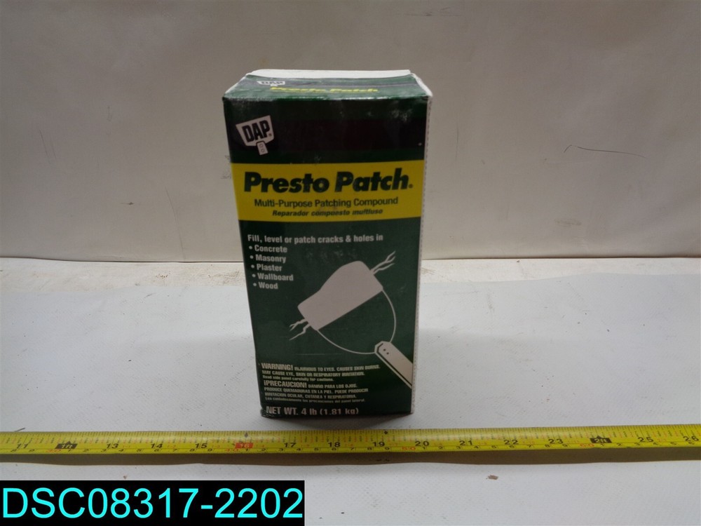 QTY=48LB:(4LB X 12)PRESTO PATCH Multi-Purpose Patching Compound Repair Fix 58505