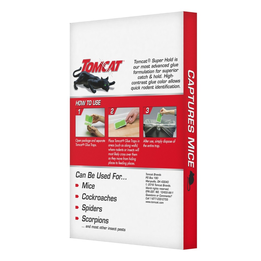 Tomcat Super Hold Glue Traps Mouse Size