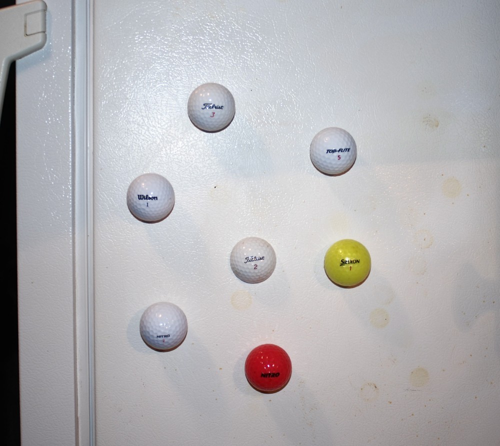 Unique Handcrafted Real Golf ball refrigerator magnets