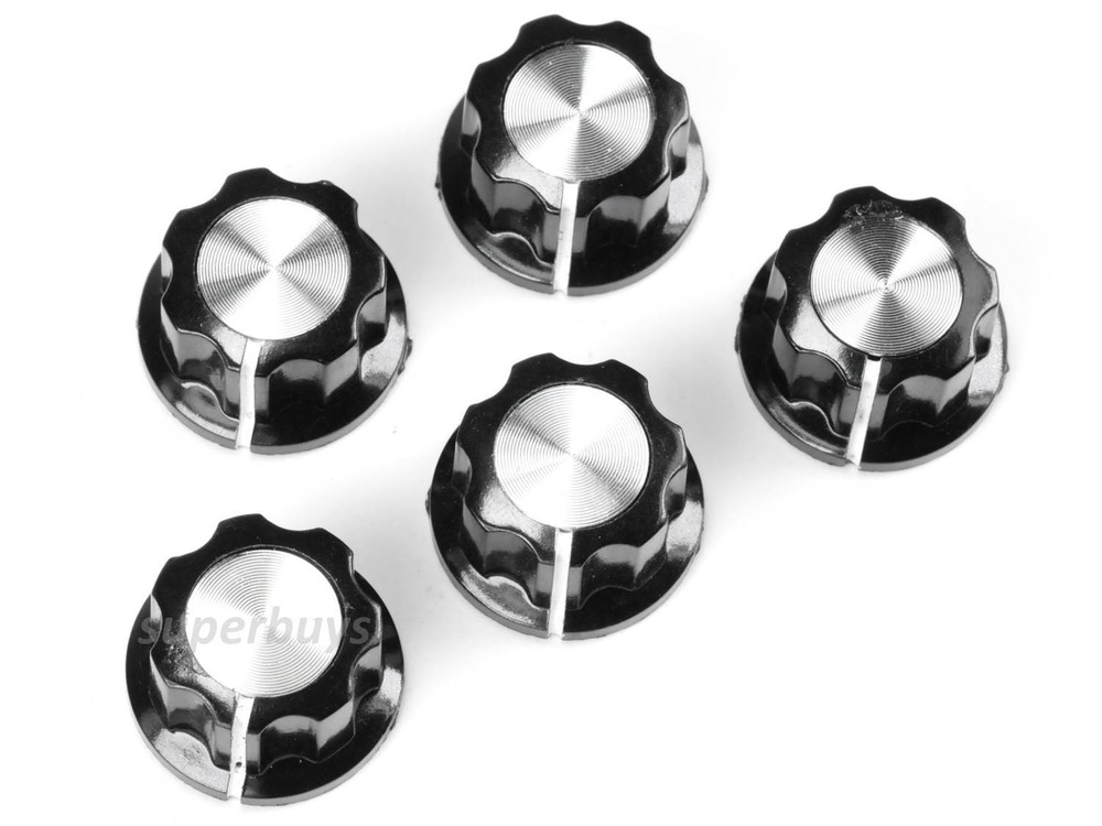 5pcs Potentiometer Knob Volume Control Dial Amplifier Loudspeaker Shaft Unit