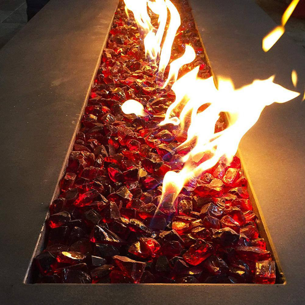1/2 In. 25 Lb. Medium Red Landscape Fire Glass
