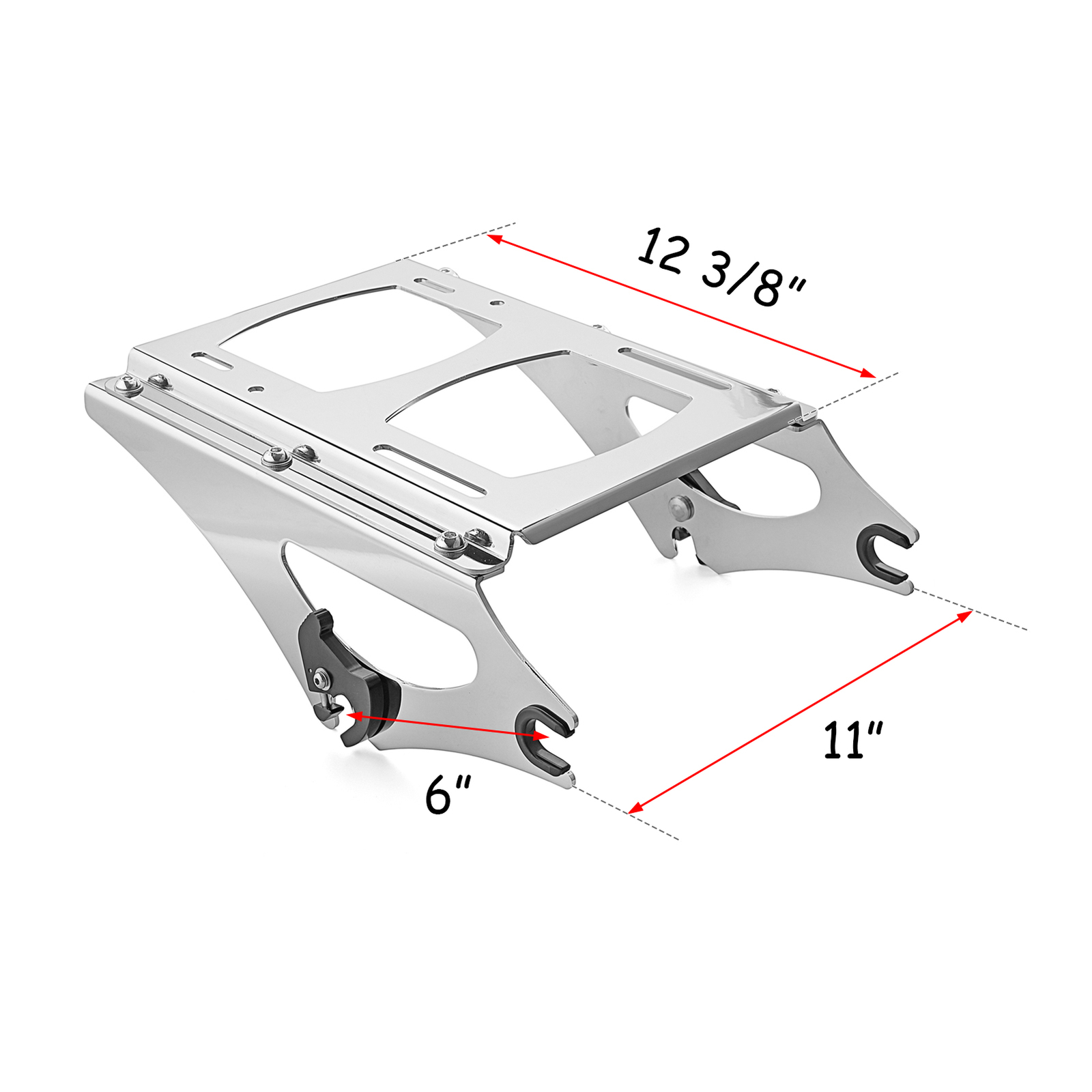 For 09-13 Harley Touring Quick Release Two-up Tour Pack Rack Mount + Docking Kit