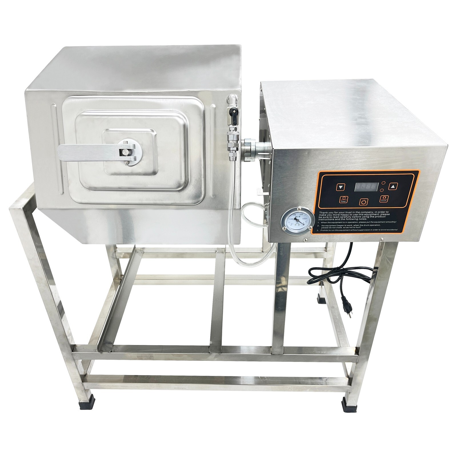 USED -70L Vacuum Tumbler Marinator Meat Vegetable Marinate Machine Tilted Hopper