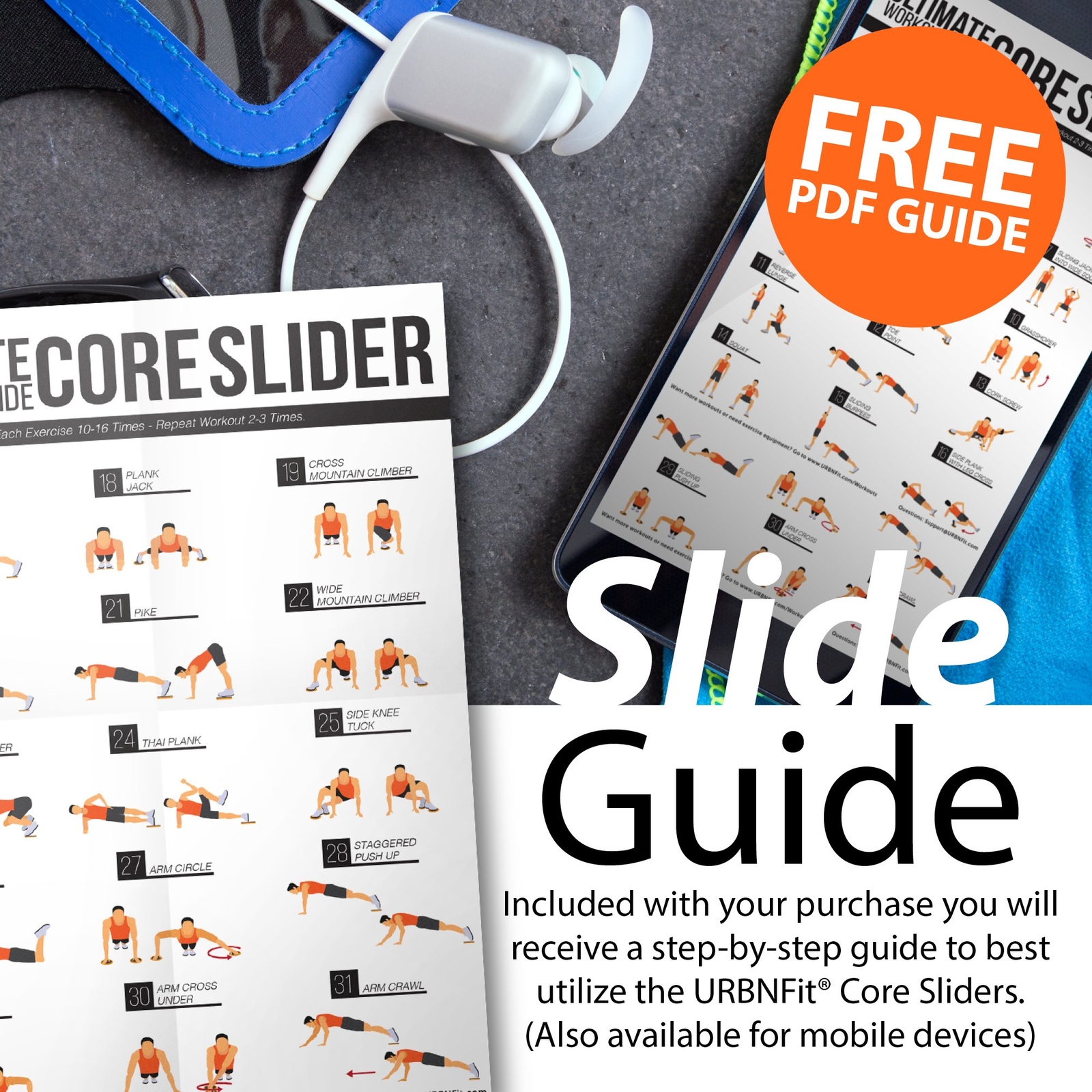 Gliding Discs Core Sliders - Dual Sided Exercise Disc For Smooth Sliding On