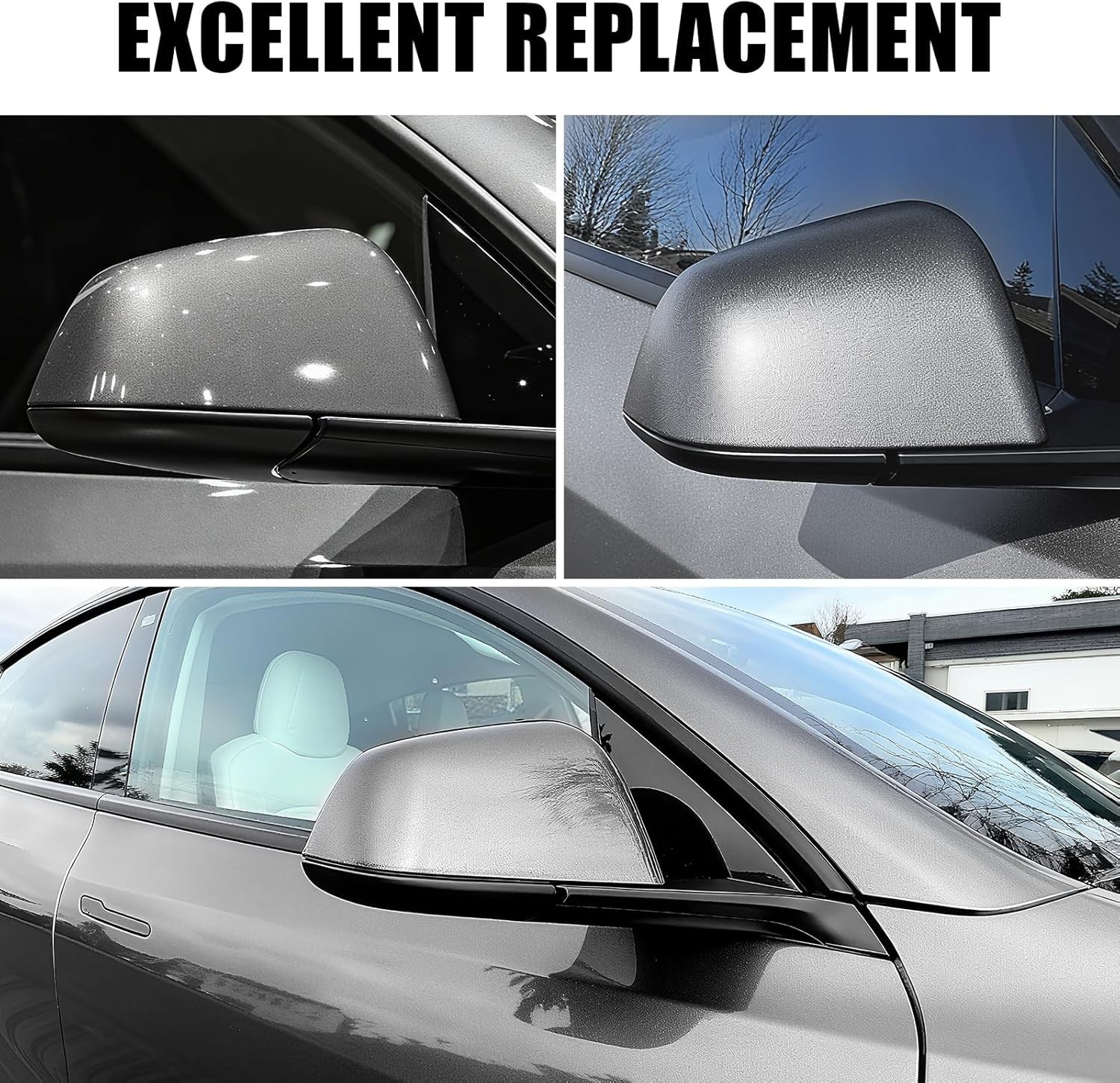Tesla Model Y Right Mirror Bottom Cover Passenger Side Rearview Lower Base Trim