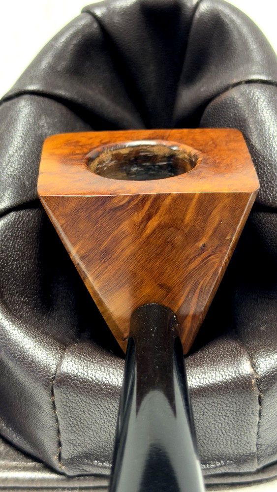 No Name- Unique Shaped Smooth "Imported Briar Root" Triangular / Square Stummel