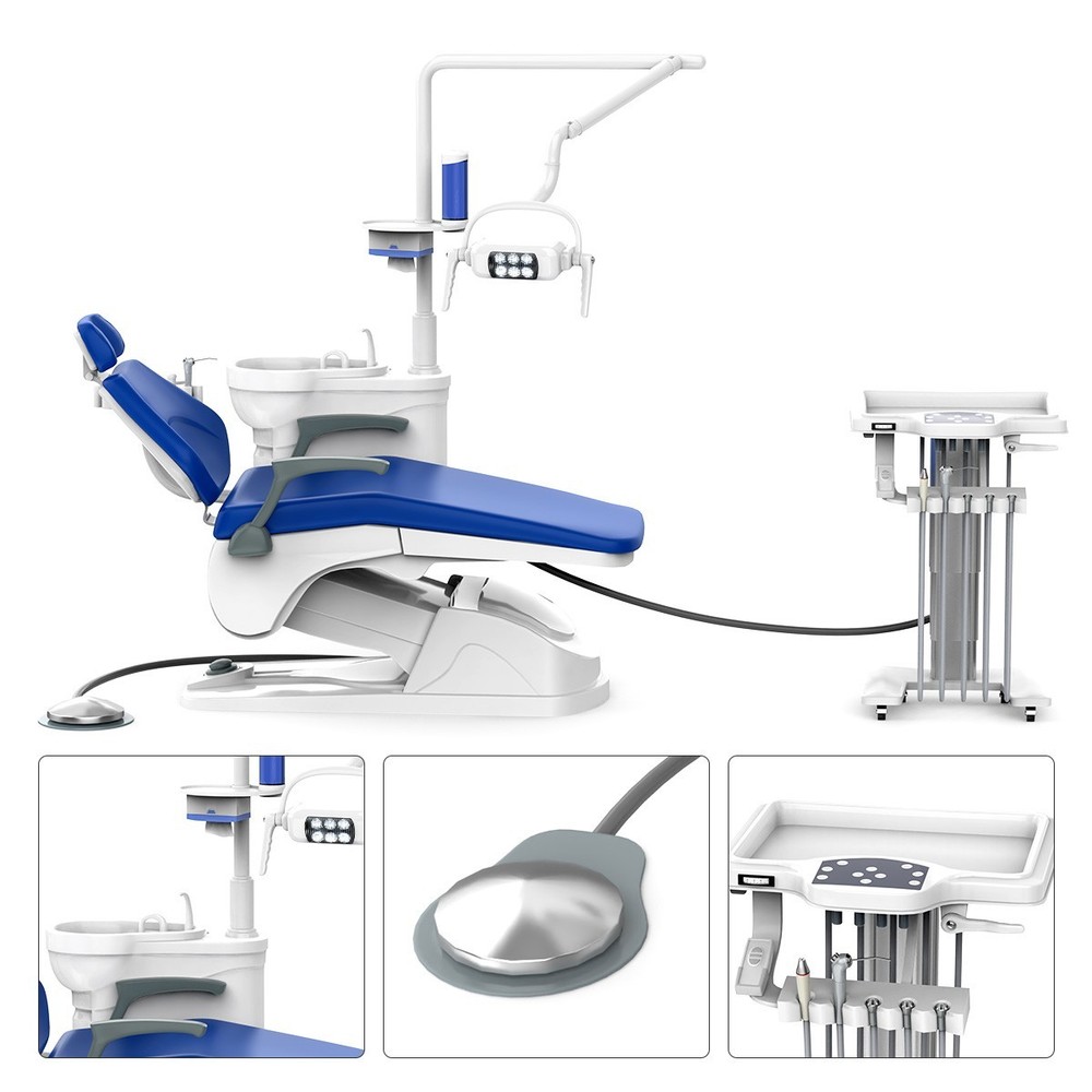 FDA Dental Unit Chair Computer Controlled DC Motor+Dentist Stool
