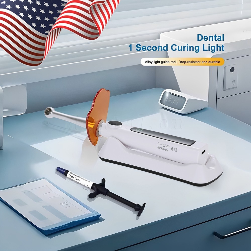 Dental Wireless LED Curing Light 1 Second Cure Lamp 4 Modes US