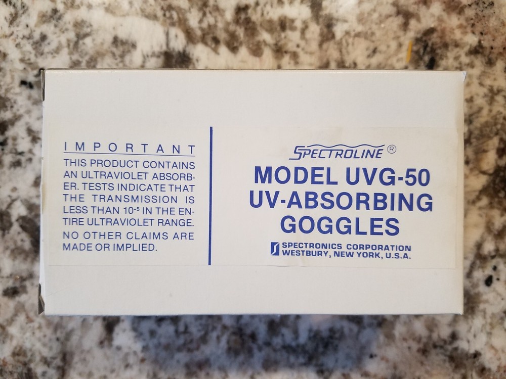 Spectroline UVG-50 UV Absorbing Goggles