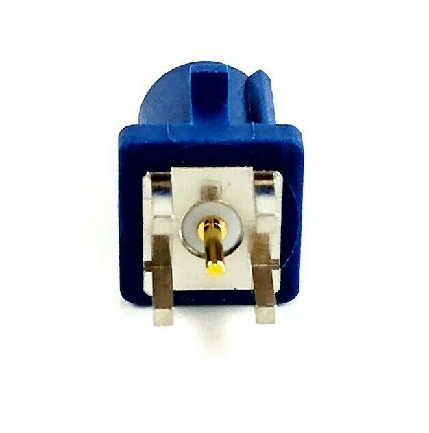 10pcs Automotive FAKRA Straight Plug PCB Mount Key Code C Blue GPS Navigation