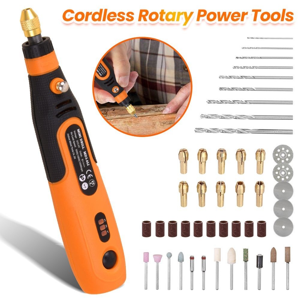 47x Electric Cordless Grinder Rotary Tools Variable Speed Drill Accessories Kit