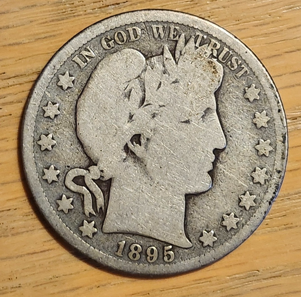 90% SILVER 1895 S BARBER HALF
