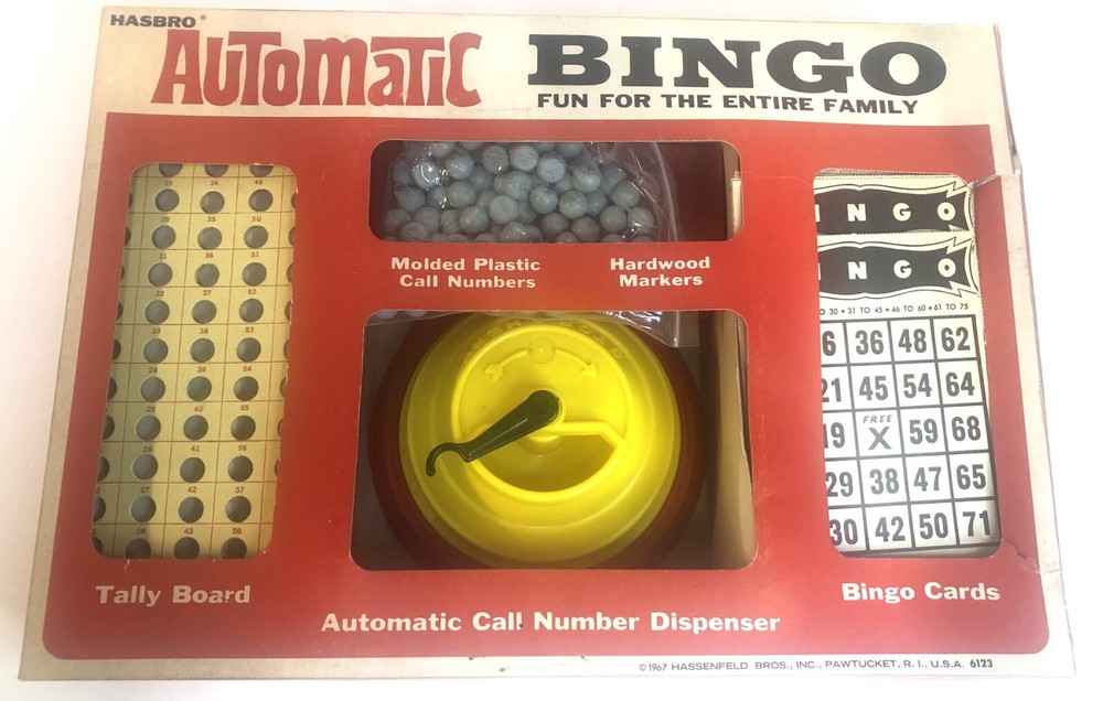 Rare Vintage 1967 Hasbro Automatic Bingo Game