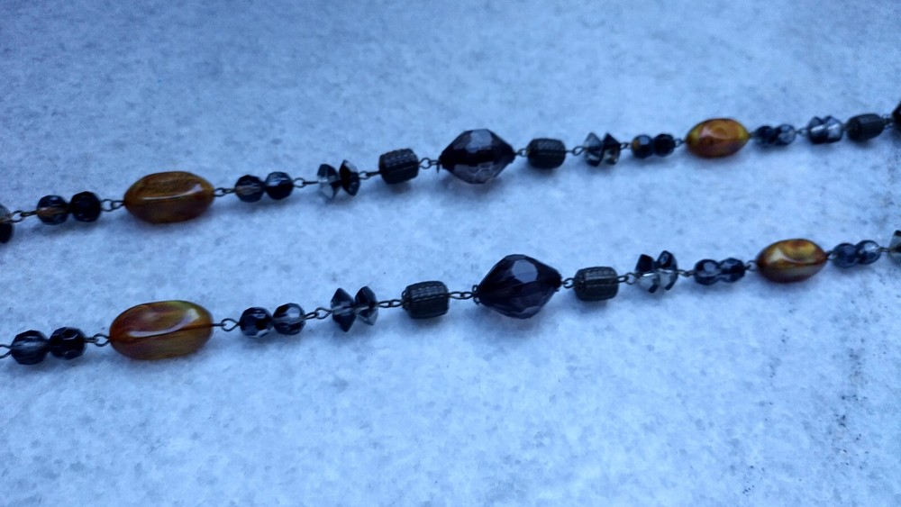 Long vintage plastic necklace