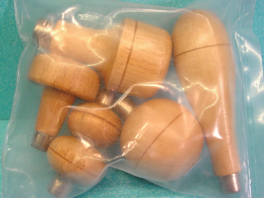 Woodcarving Replaceable Handles and/or Knobs Only - 6 Pieces 1 Palm Set