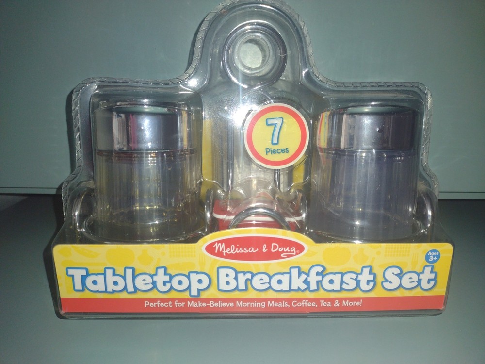 Melissa & Doug TABLETOP BREAKFAST SET 7Pcs- NEW-RARE - Breakfast Caddy