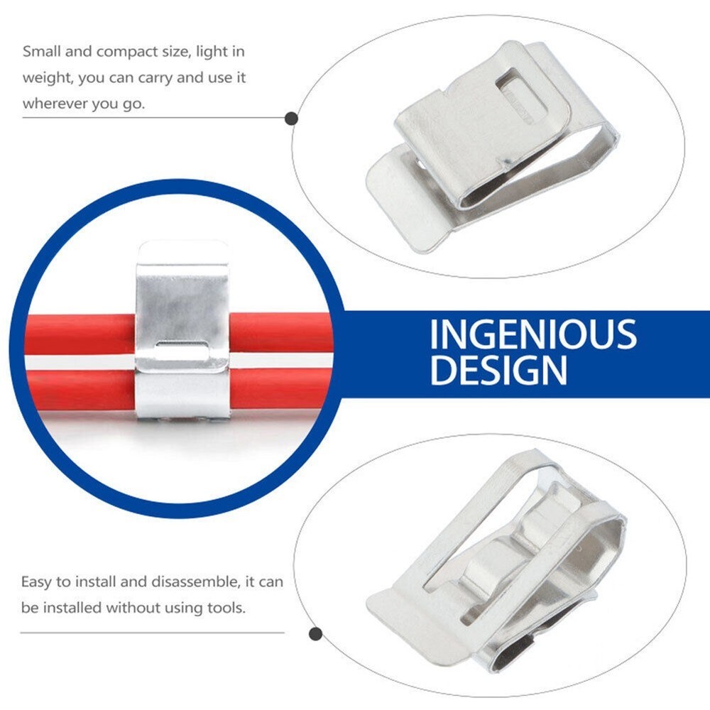 Reliable Wire Support with Stainless Steel Solar Panel Cable Clips 100 Pack