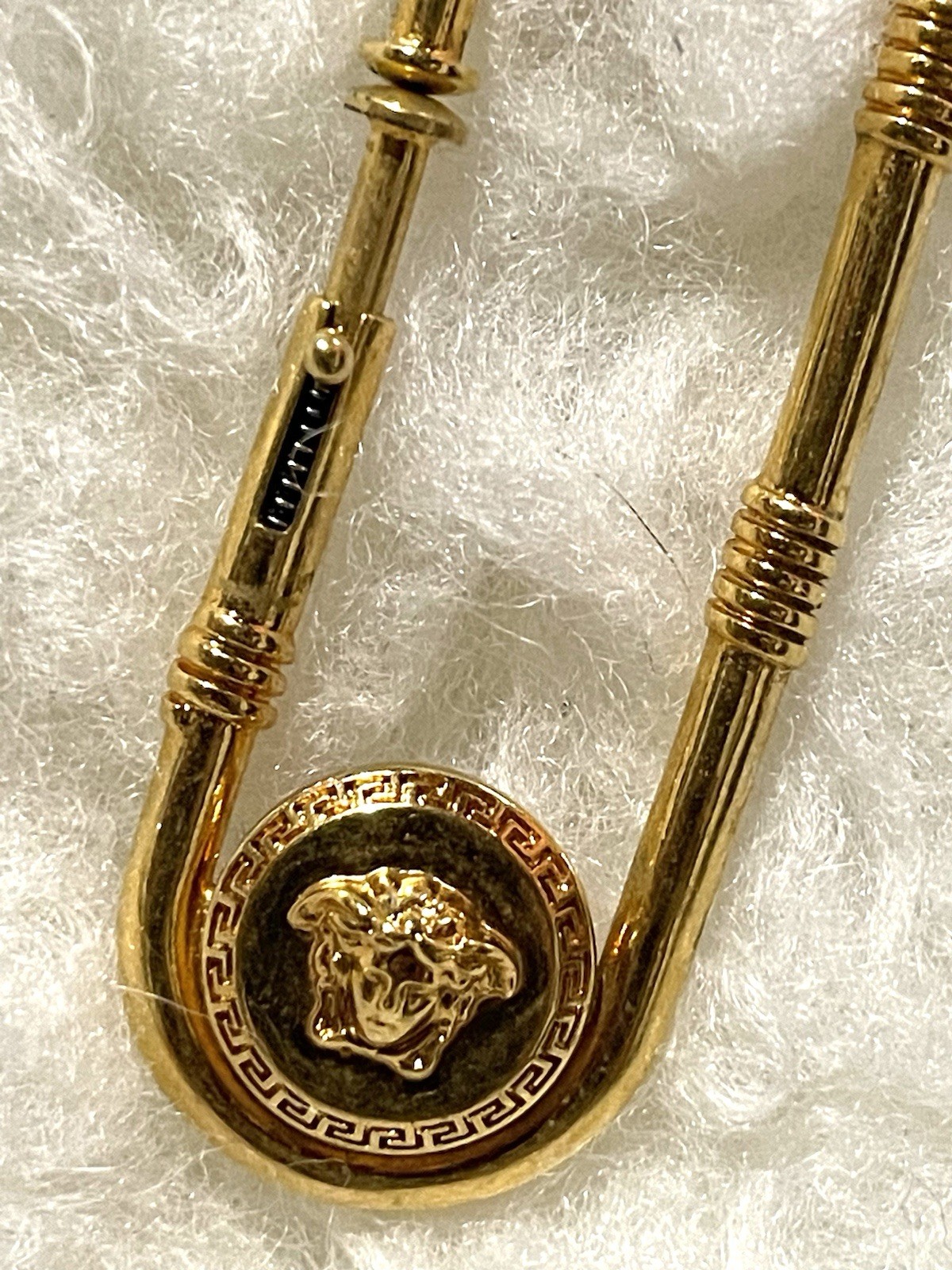 Versace Pin Brooch Accessories Medusa Safety Gold Color