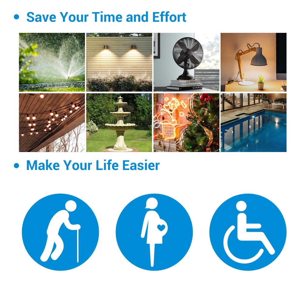 DEWENWILS Outdoor Wireless Remote Control Light Switch Outlet Plug 100 FT Range