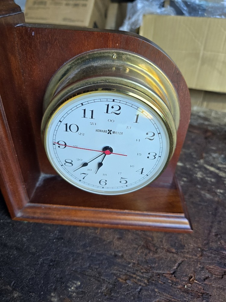 howard miller Barometer and Clock Faced Bookends 613-432