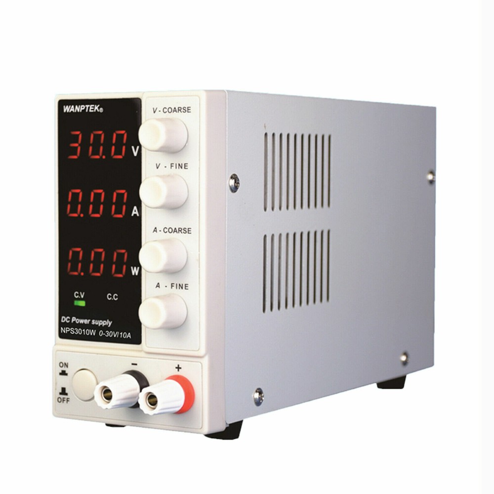 0-30V 0-10A Benchtop Lab Power Supply Precision Variable Digital Adjustable 300W