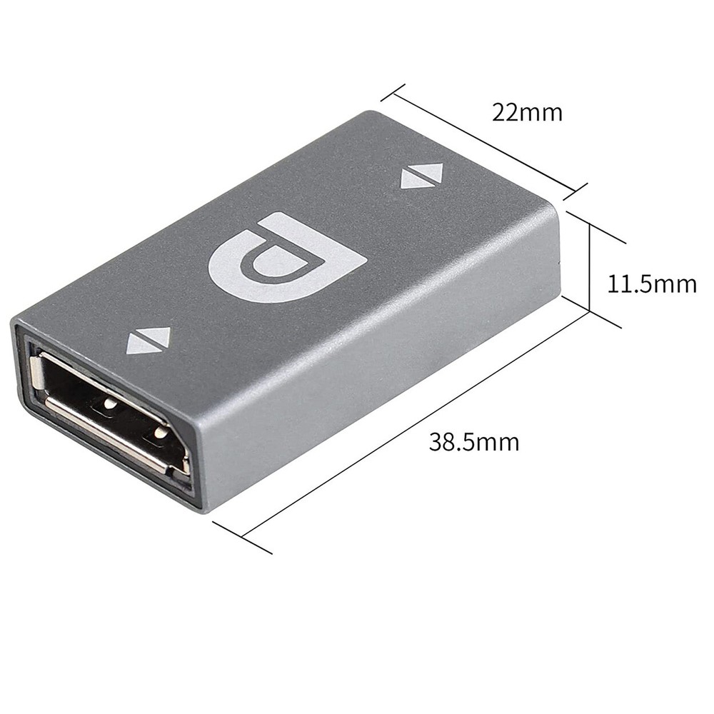 Displayport DP Female Coupler Adapter Convertor for DP Cable Extension Transfer