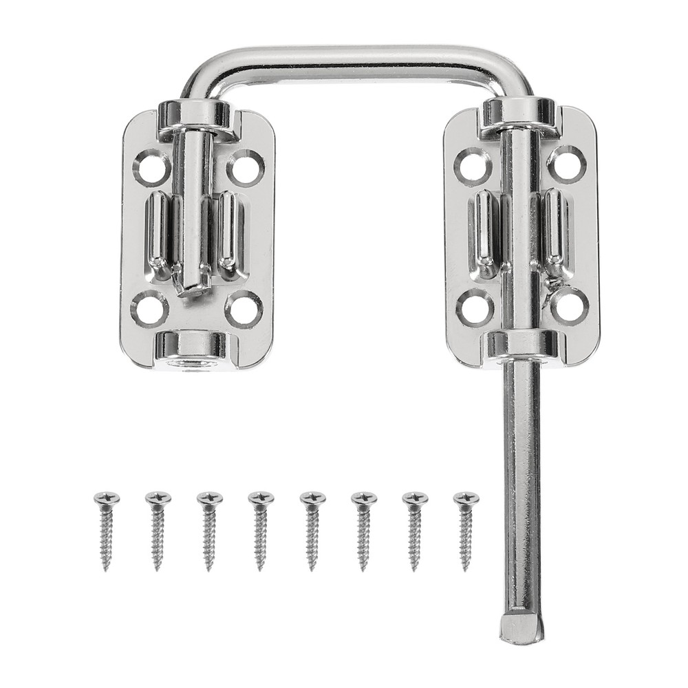Patio Sliding Door Loop Locks, (2-3/8", Silver), U-Shaped Lock Loop Latch