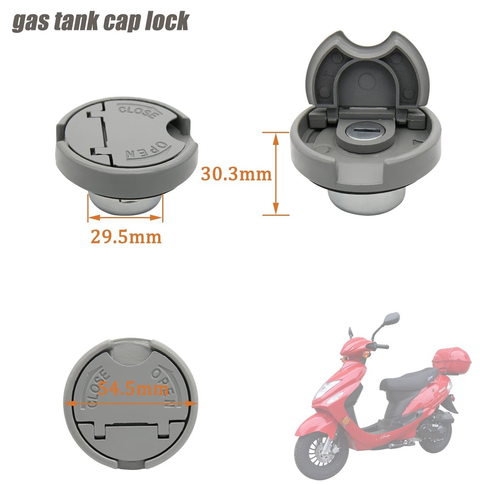 49cc Ignition Switch, 50cc Key Ignition, Ignition Switch Key Set Compatible w...