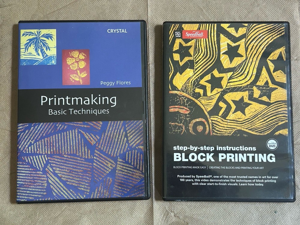 Block Printing DVD Printmaking Tutorial Speedball Instruction Bundle Art + Bonus