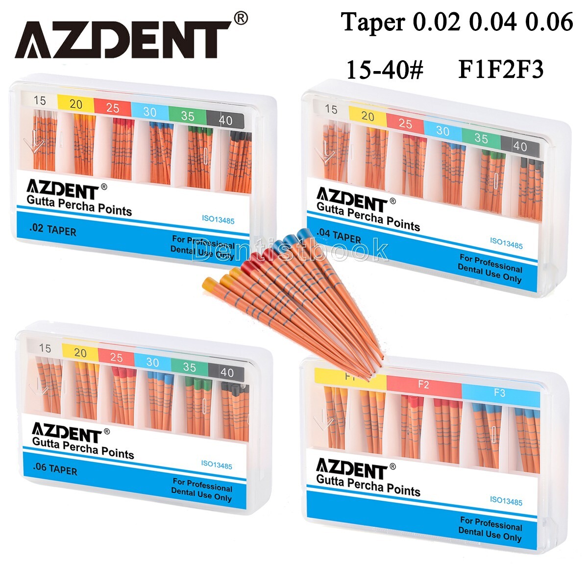 Dental Endodontics Gutta Percha Points With Scale Taper 02 04 06 F1F2F3 Root