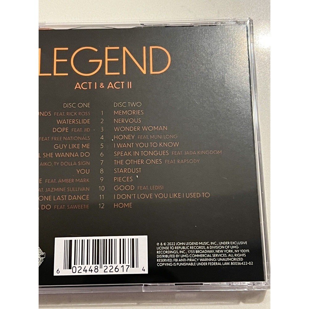 John Legend signed autograph “Legend” Art card & CD