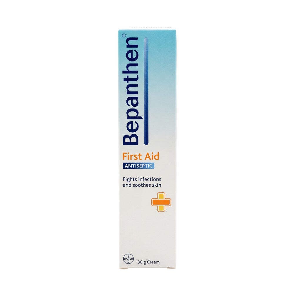 Bepanthen First Aid Cream 30g Antiseptic Fights Infection and Soothes Wounds