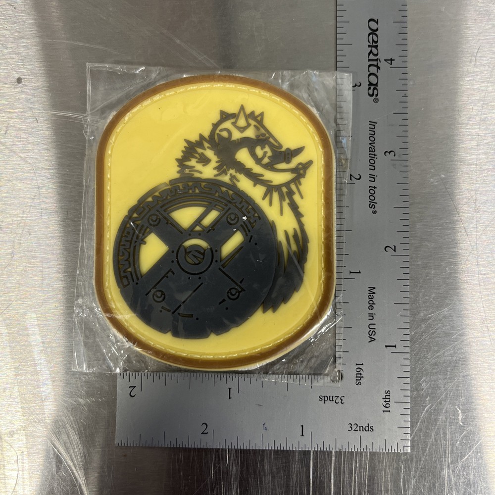 Morthome Berserker Viking Morale Patch Yellow Hook & Loop Back