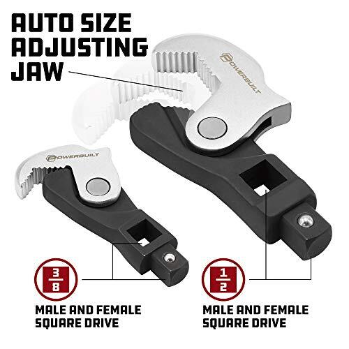 Powerbuilt 2 Piece Spring-Loaded Crowfoot Wrench Set, Assorted Styles