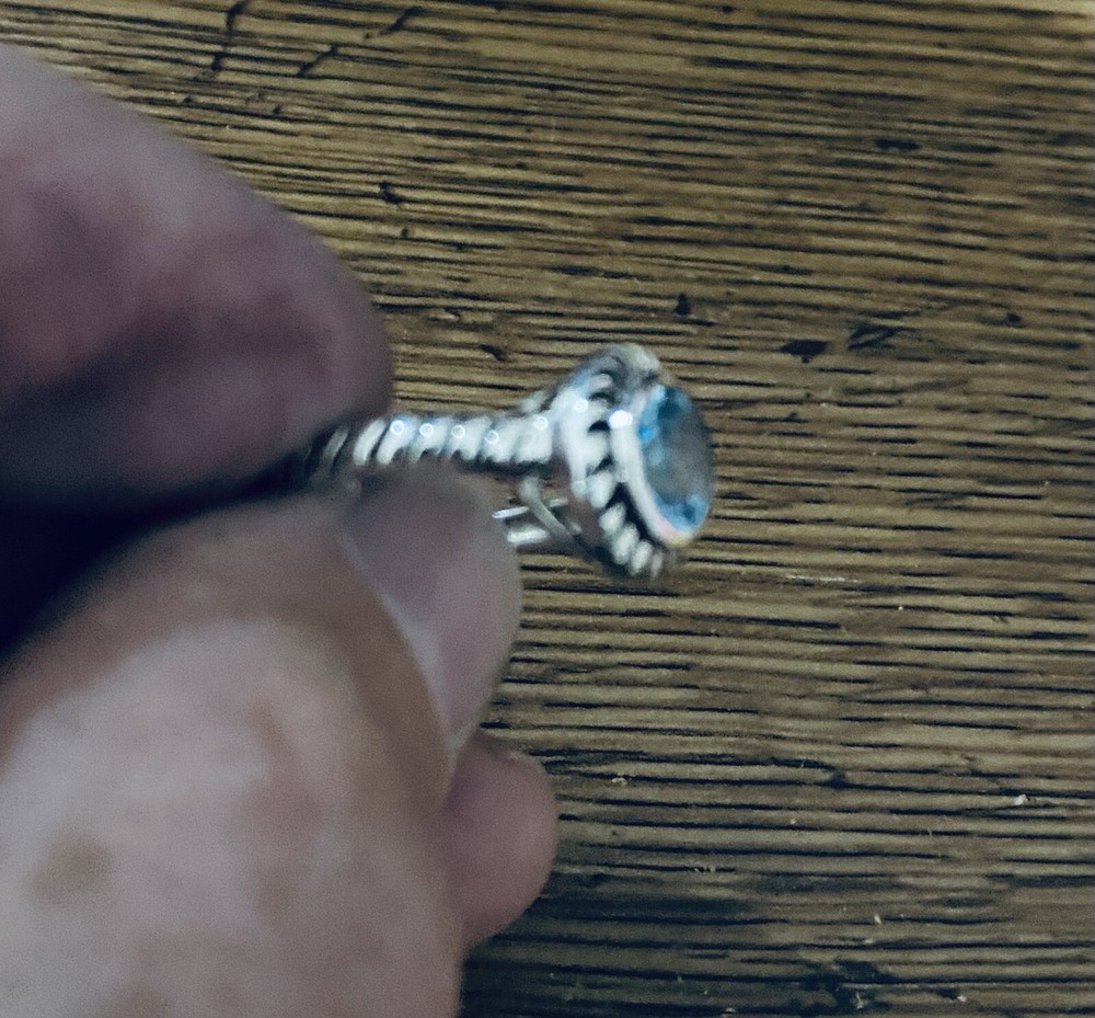 Blue Topaz Sterling Ring
