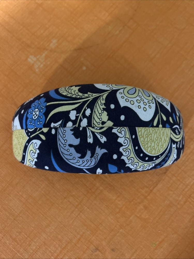 Vera Bradley Multicolor Flower Decor Large Clamshell Eyeglass Case