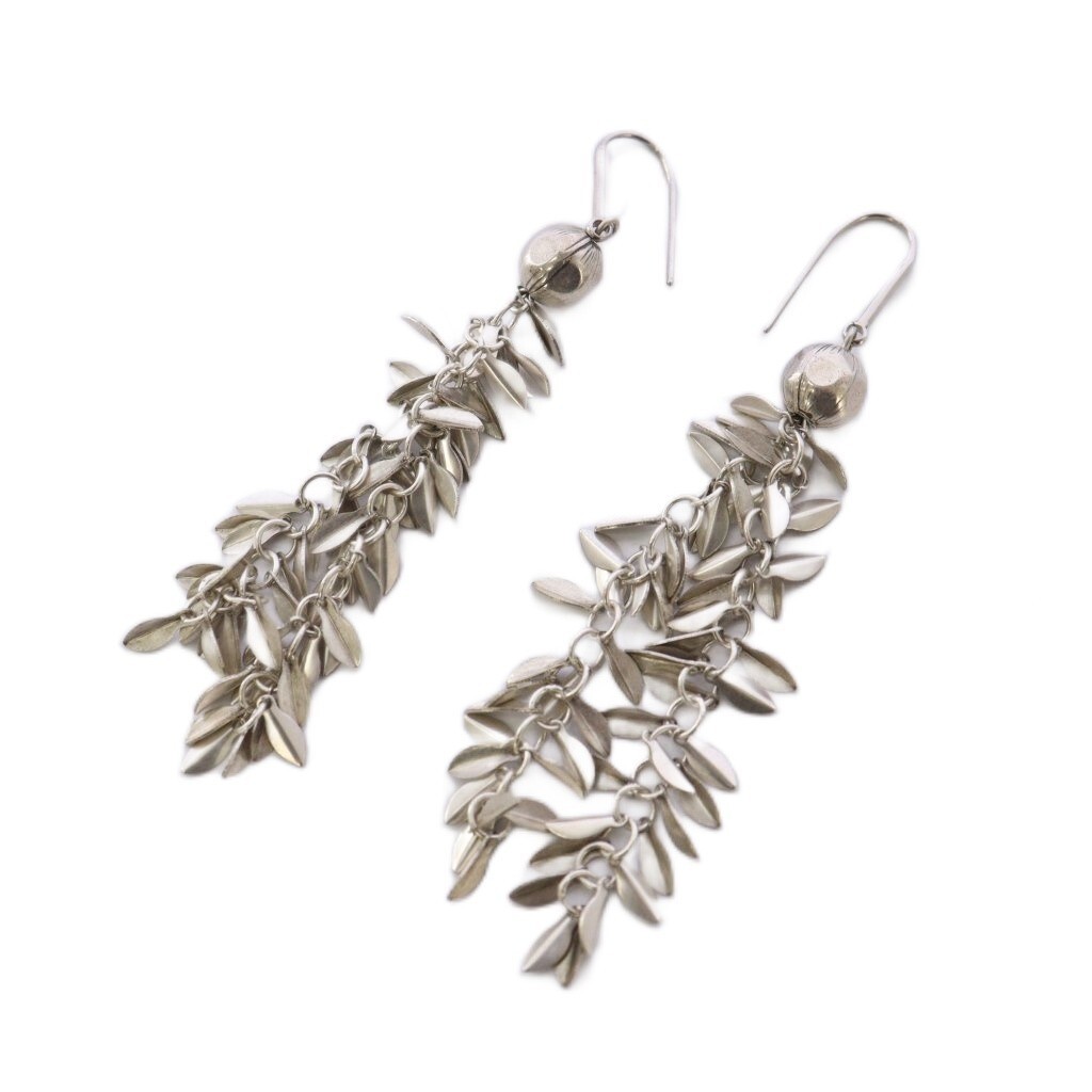 Isabel Marant Leaf Hook Earrings Silver Women Used