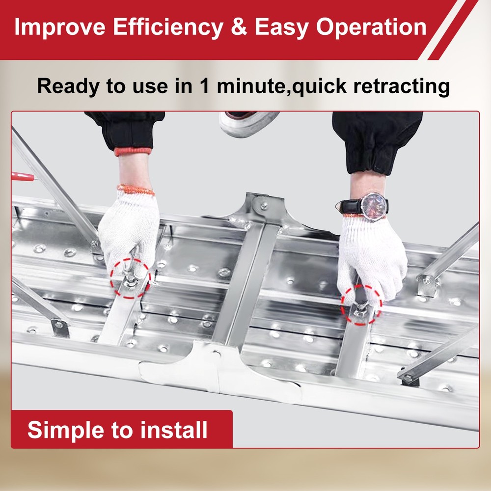 Portable Folding Scaffolding Platform Work Bench Scaffold Adjustable Height