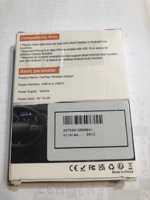 Wireless CarPlay Adapter USB-A or USB-C