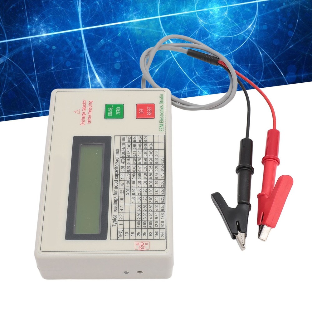 Meter Accurate Shutdown Function Portable Capacitance Tester Kit ⭐