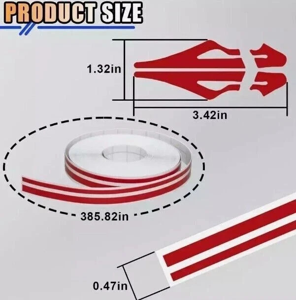 2 Rolls Pin Striping Tape for Cars,32 ft Automotive Pinstriping Tape,Vinyl