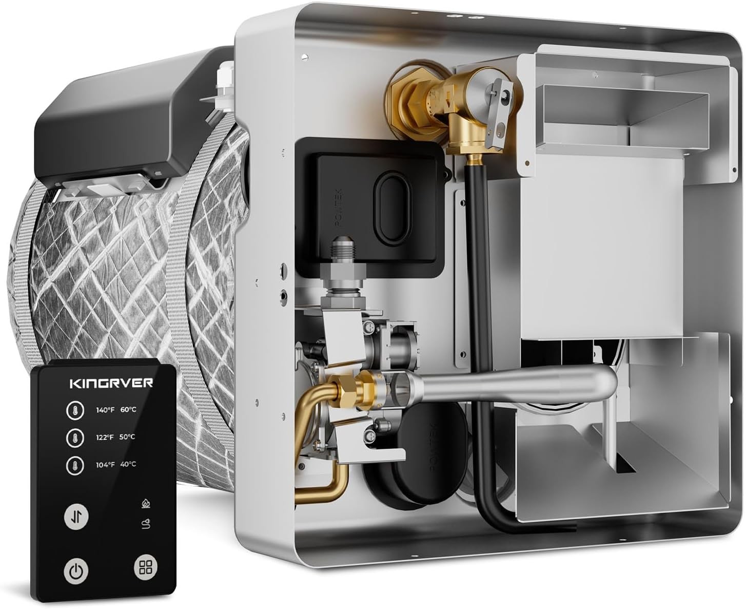 6 Gal Gas & Electric RV Camper Water Heater 1440W 12,000BTU +Controller W/0 door